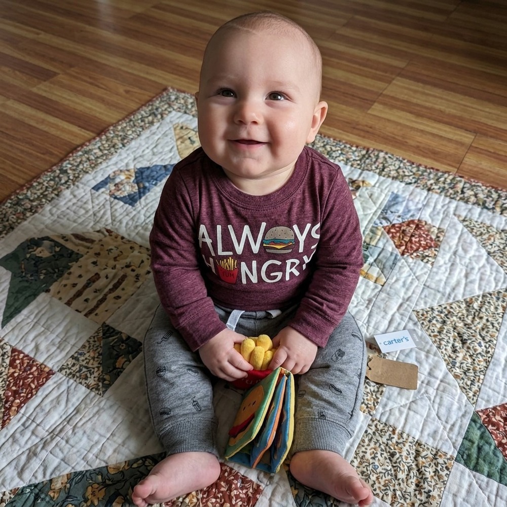 Carter's Baby Boy's Jogger Sets, 2 Sets Long Sleeve Tees and Sweats, 6 Months - Picture 2 of 10